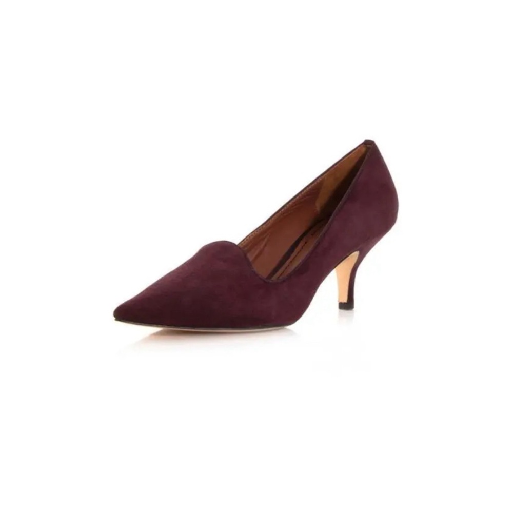 Elizabeth and James Clark Pump in Bordeaux Suede